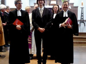 Superintendent Volker Neuhoff, Florian Schachner, Pfr. Corzilius und Pfr. Wirth