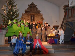 Darsteller und Regie des Krippenspiels