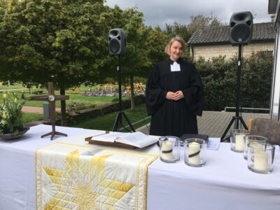 Freiluftgottesdienst in Beverungen am 02. Mai mit Pfarrerin Christiane Zina